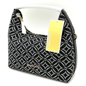 Michael Kors Ember Small Logo Jacquard Messenger Bag Black